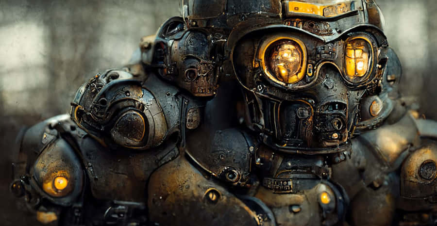 Fallout 4 Power Armor Soldier In Action Wallpaper
