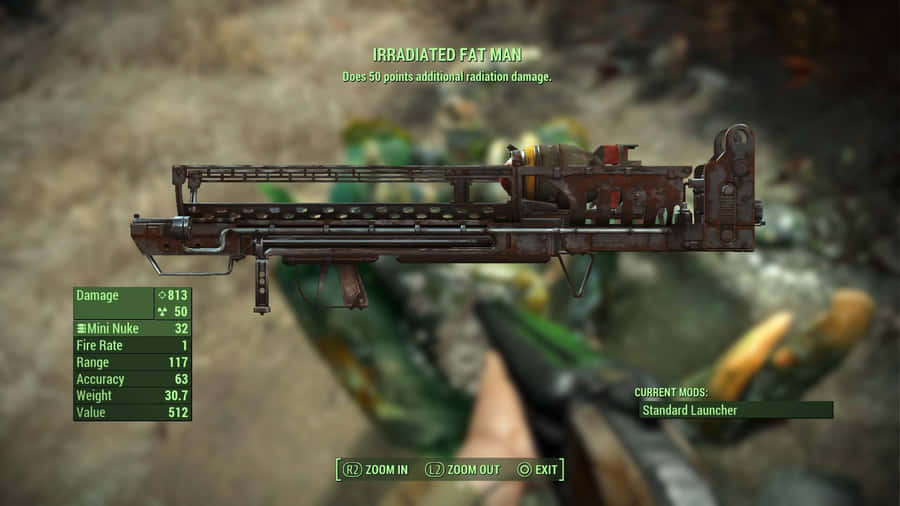 Fallout 4 - The Fat Man Launcher In Action Wallpaper