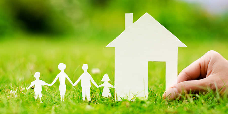 Family Day Paper Cutout Concept Wallpaper