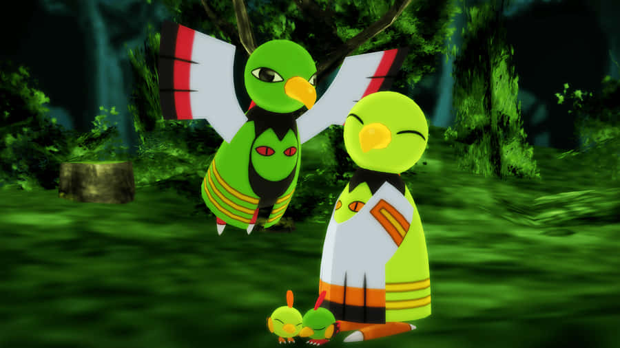 Family Of Xatu And Natu Wallpaper