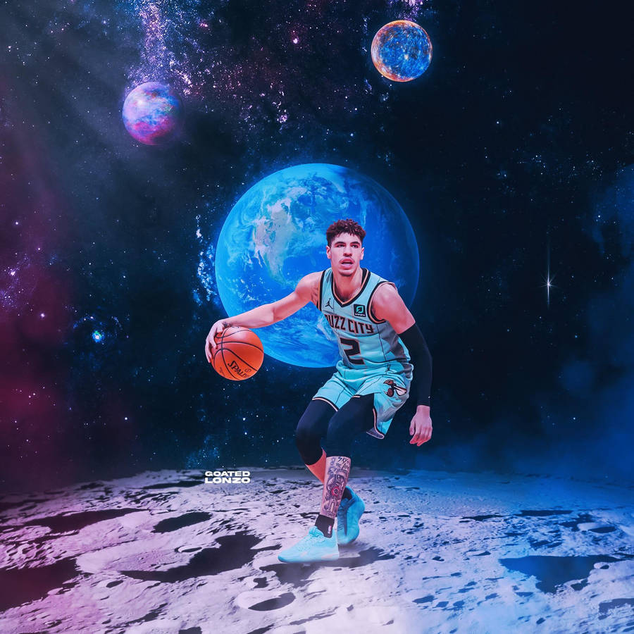 Fan Art Lamelo Ball In Space Wallpaper