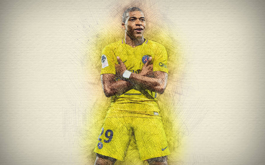 Fanart Kylian Mbappe Wallpaper