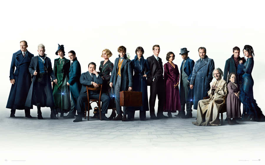 Fantastic Beasts Movie Cast Promotional Photo Wallpaper