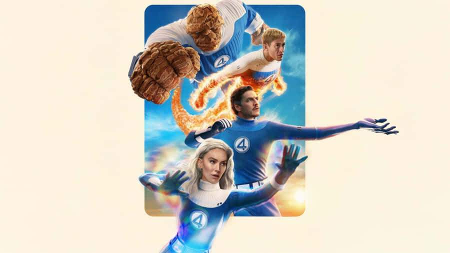 Fantastic Four Team Powers Wallpaper