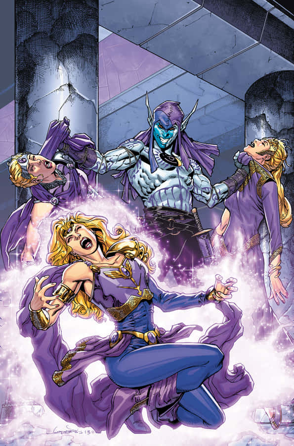 Fantasy_ Battle_ Sorceress_vs_ Orc Wallpaper