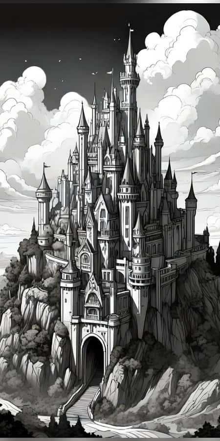 Fantasy Castle Illustration Wallpaper