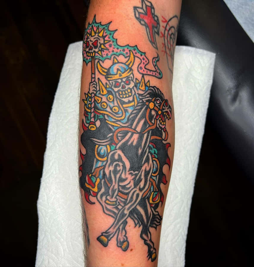 Fantasy Skull Knight Tattoo Wallpaper