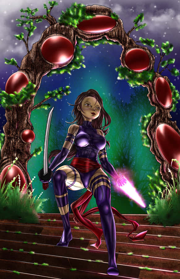 Fantasy Warriorin Mystical Forest.jpg Wallpaper