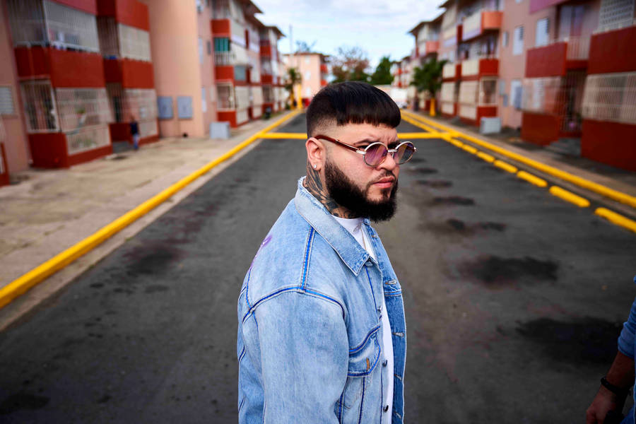 Farruko On Denim Jacket Wallpaper