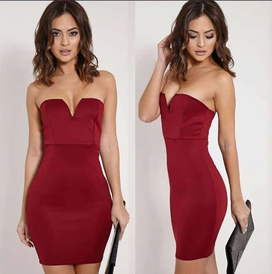 Fashion Forward In Red Clothing Wallpaper