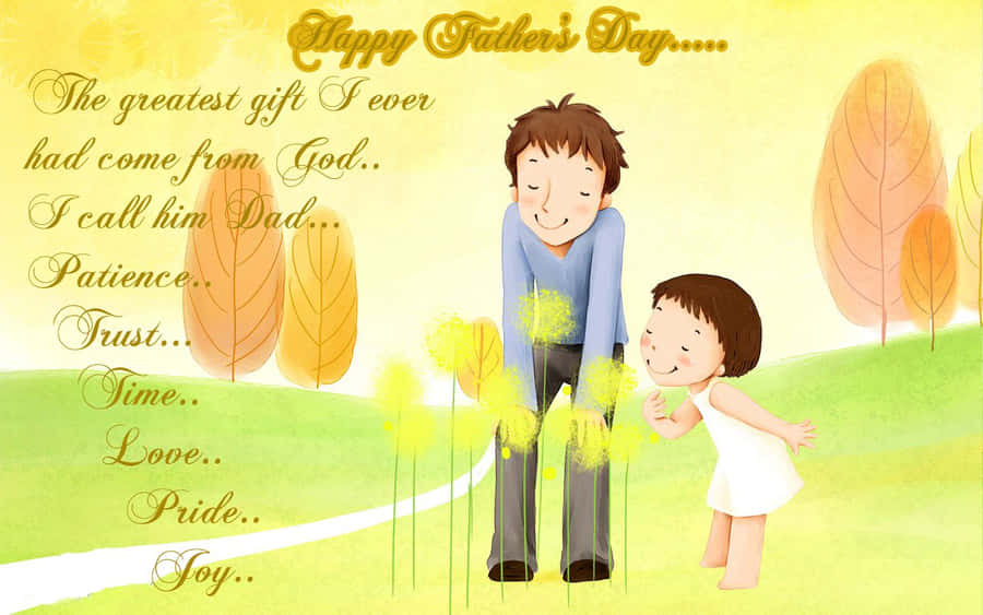 Fathers Day Celebration Illustration Wallpaper