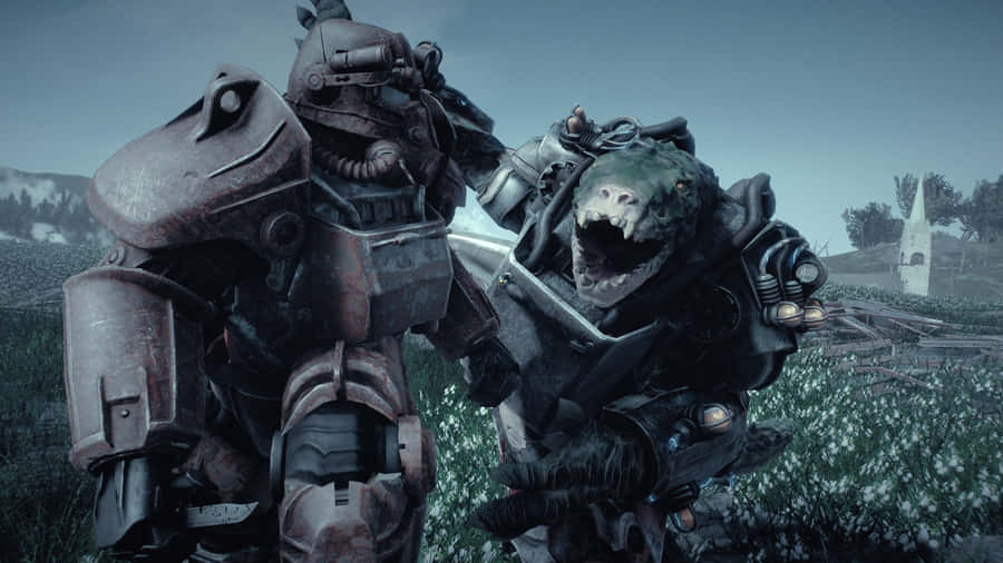 Fearsome Deathclaw - Video Game Creature In Its Natural Habitat Wallpaper