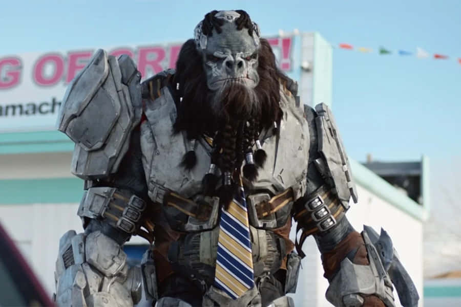 Fearsome Halo Brutes Ready For Battle Wallpaper