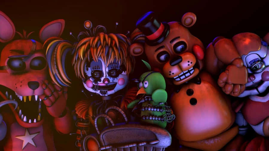 Fearsome Scrap Baby From Five Nights At Freddy's Wallpaper