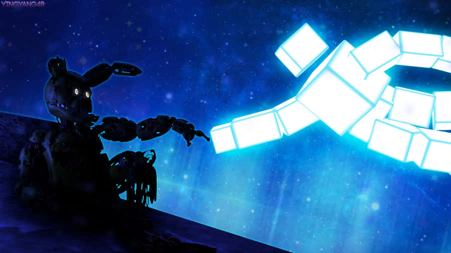 Fearsome Springtrap In The Shadows Wallpaper