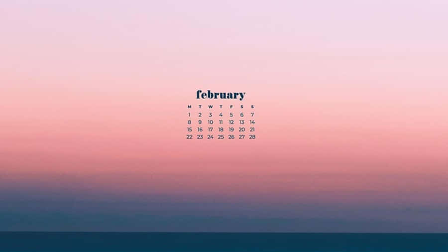 February Calendar Aesthetic Sky Wallpaper