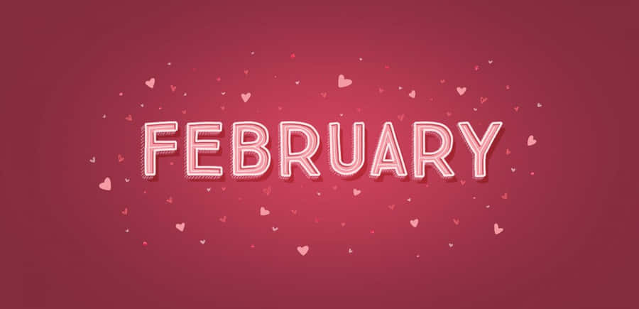 February Love Hearts Background Wallpaper