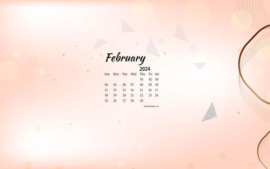 February2024 Calendar Aesthetic Background Wallpaper