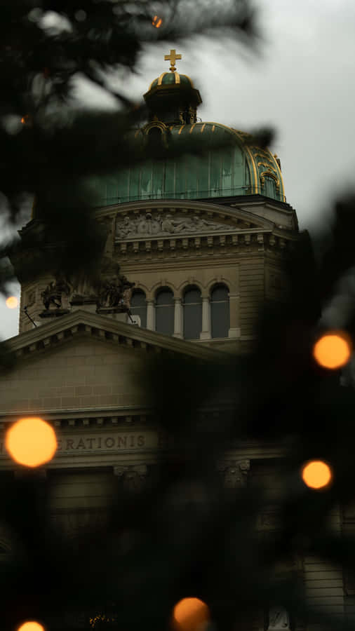 Federal Building With Lights Wallpaper