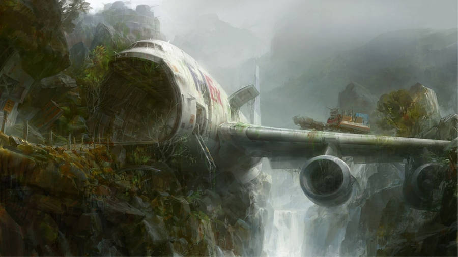 Fedex Dystopian Digital Painting Art Wallpaper