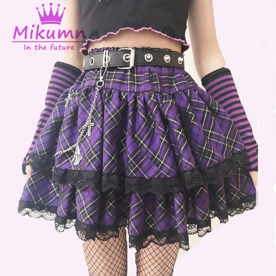 Feel Beautiful And Confident With A Stylish Purple Skirt Wallpaper