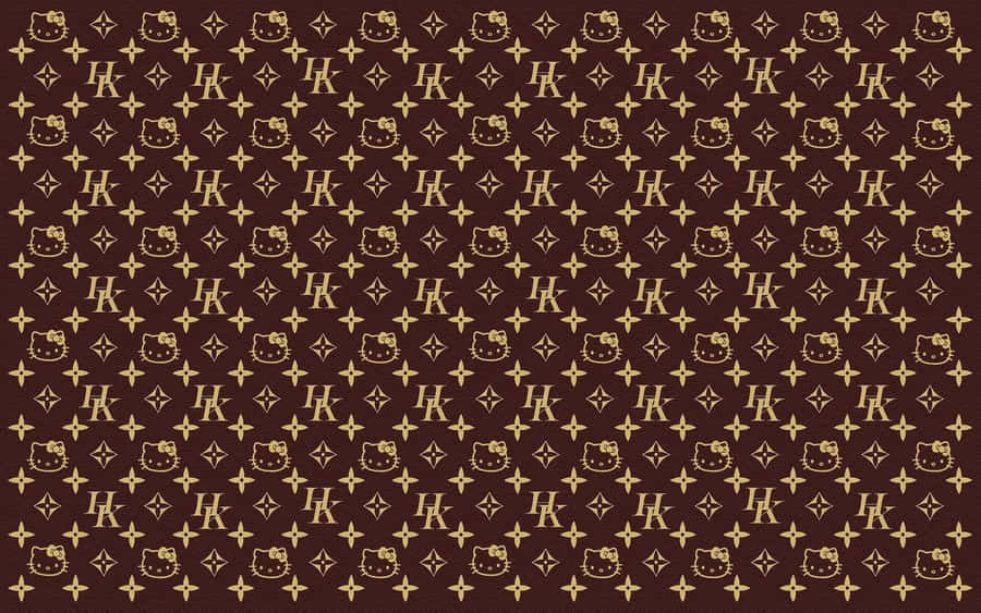 Feel Fabulously Chic With This Playful Lv Pattern! Wallpaper