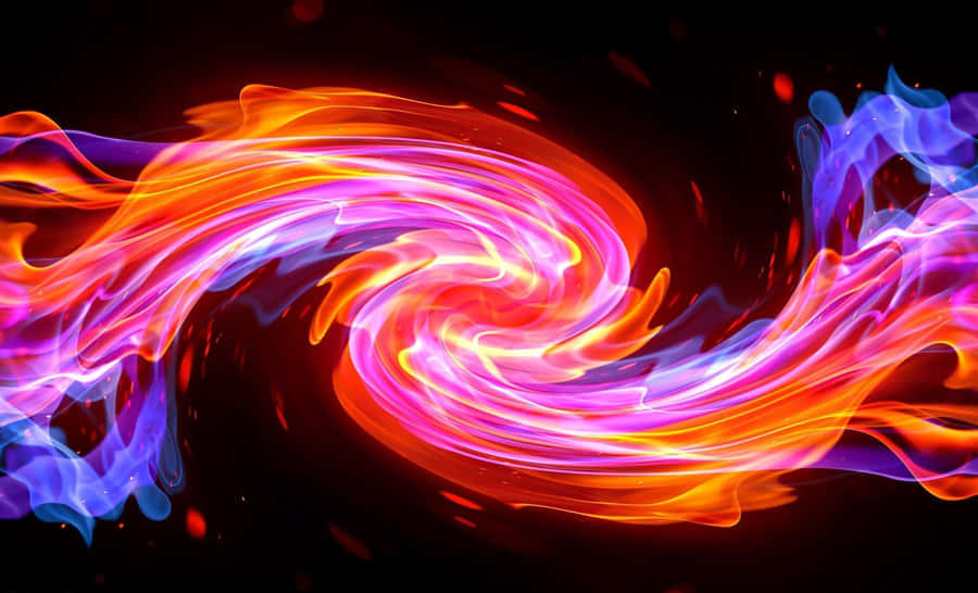 Feel The Burn With This Blazing Hot Red And Blue Flames. Wallpaper