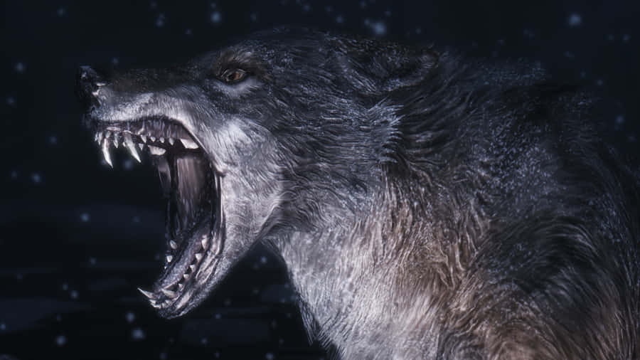 Ferocious Angry Wolf In The Wild Wallpaper