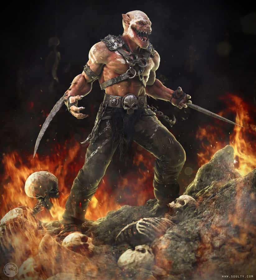 Ferocious Baraka Unleashed In Mortal Kombat Wallpaper