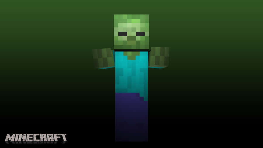 Ferocious Minecraft Zombie Unleashed Wallpaper