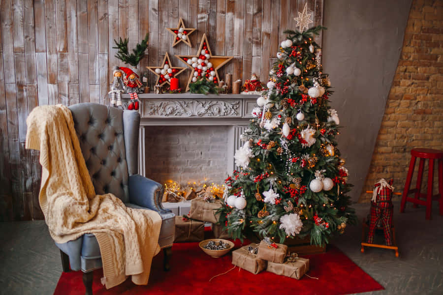 Festive Christmas Living Room Decor.jpg Wallpaper