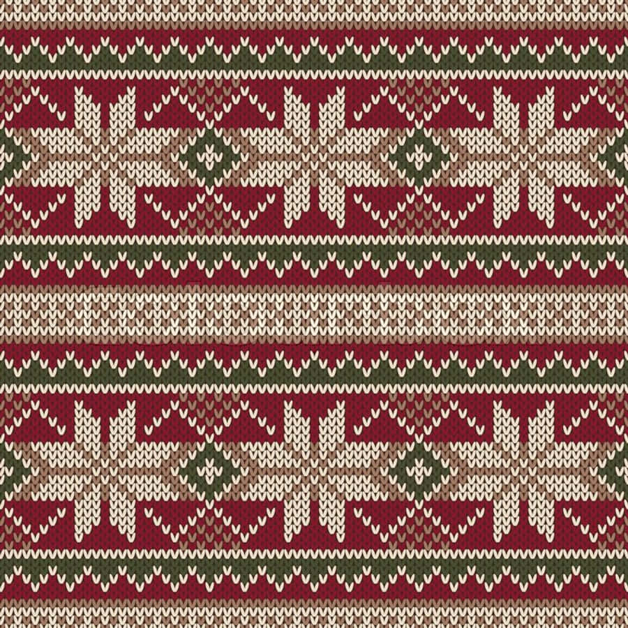 Festive Christmas Sweater Design Wallpaper