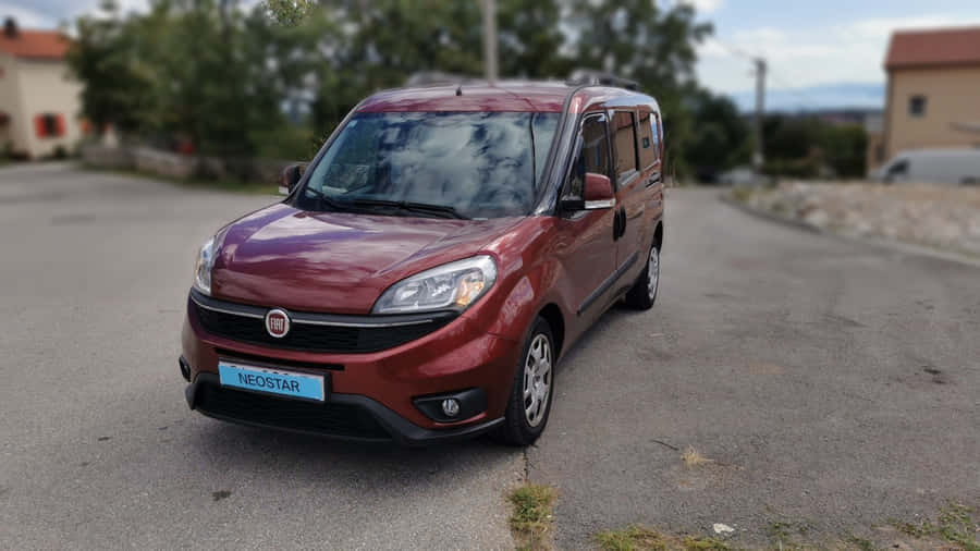 Fiat Doblo Red Exterior View Wallpaper