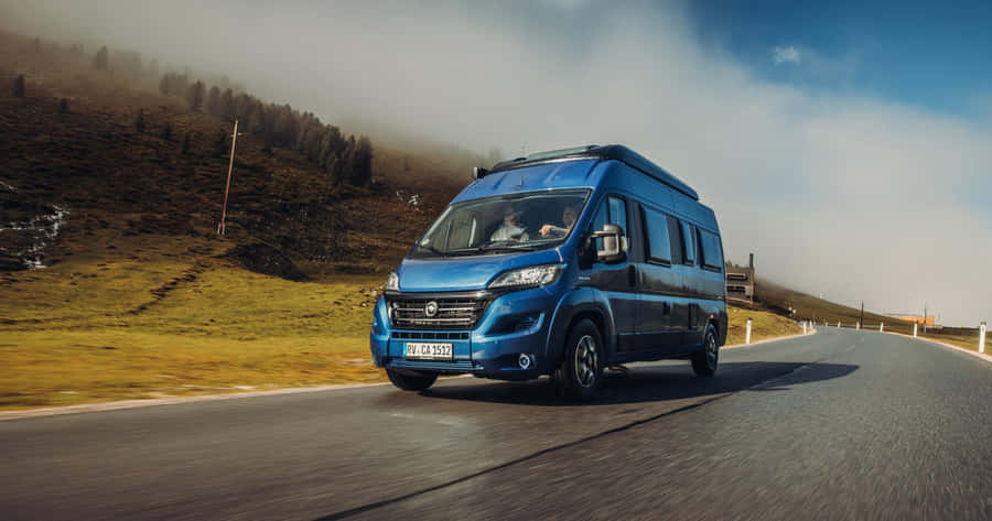 Fiat Ducato Driving Mountain Road Wallpaper