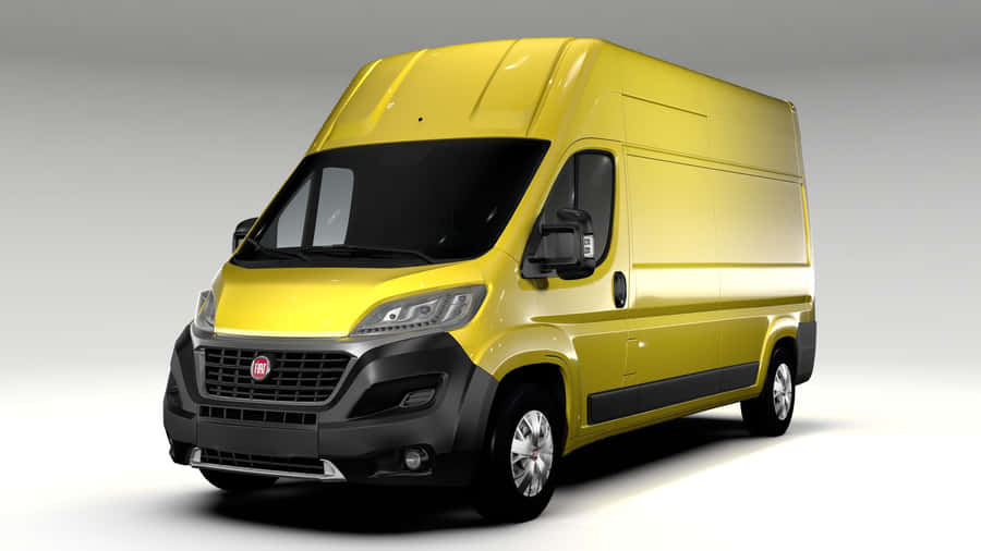 Fiat Ducato Yellow Van Studio Shot Wallpaper