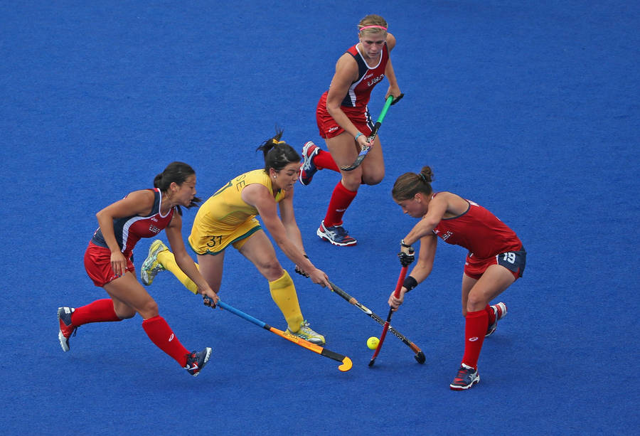 Field Hockey Australia Vs Usa Wallpaper