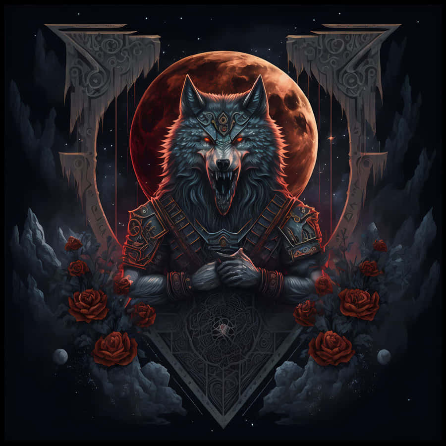 Fierce And Majestic Angry Wolf In The Wild Wallpaper