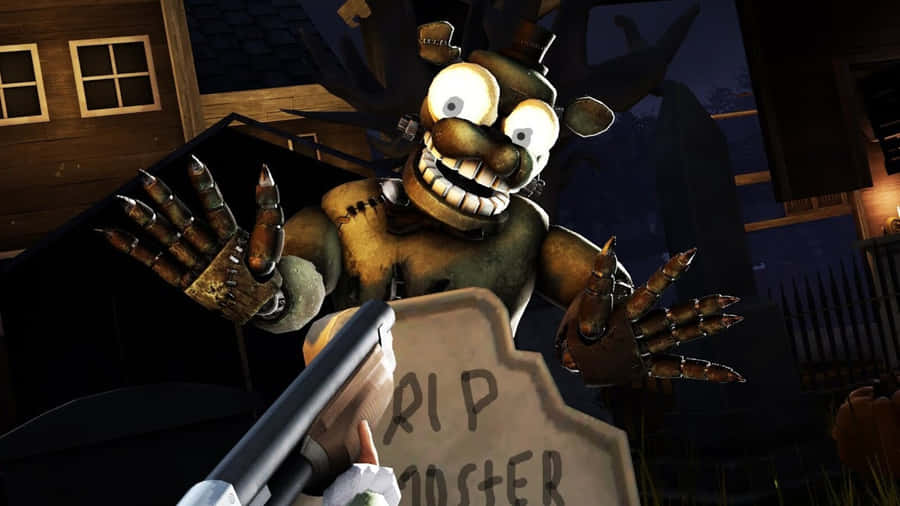 Fierce Dreadbear In Action On A Dark Night Wallpaper