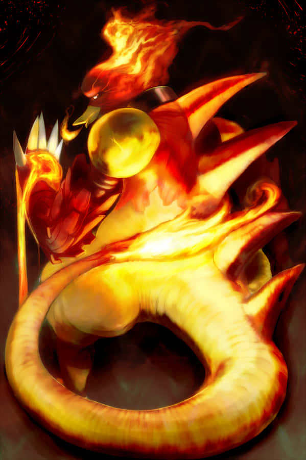 Fierce Magmar In Action Wallpaper