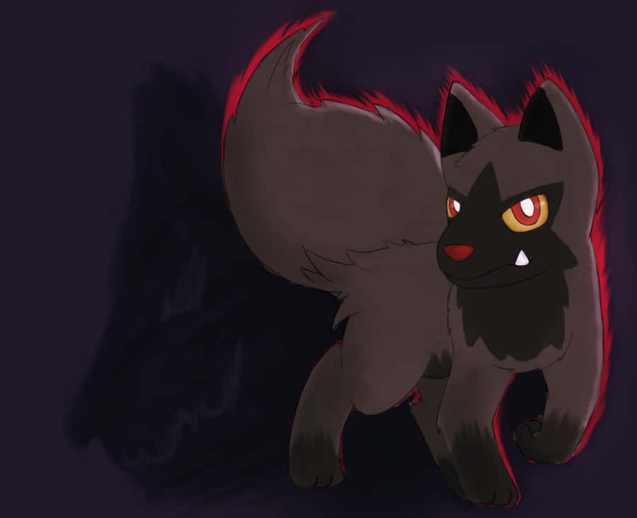Fierce Poochyena Artwork Wallpaper