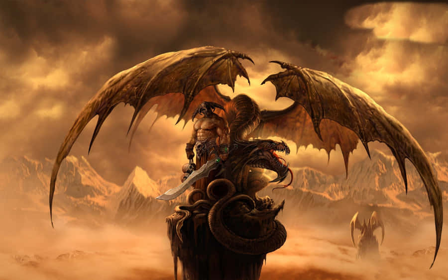 Fierce Warrior Ready For Battle Wallpaper