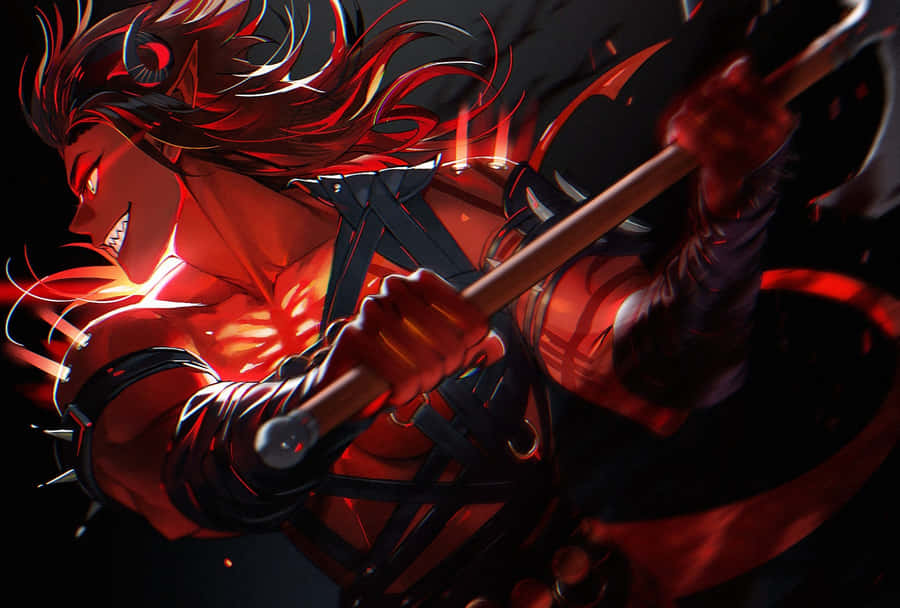 Fierce Warriorin Action Wallpaper