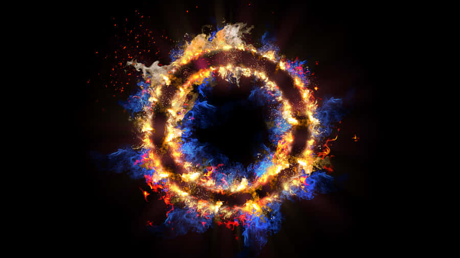 Fiery_ Abstract_ Circle Wallpaper