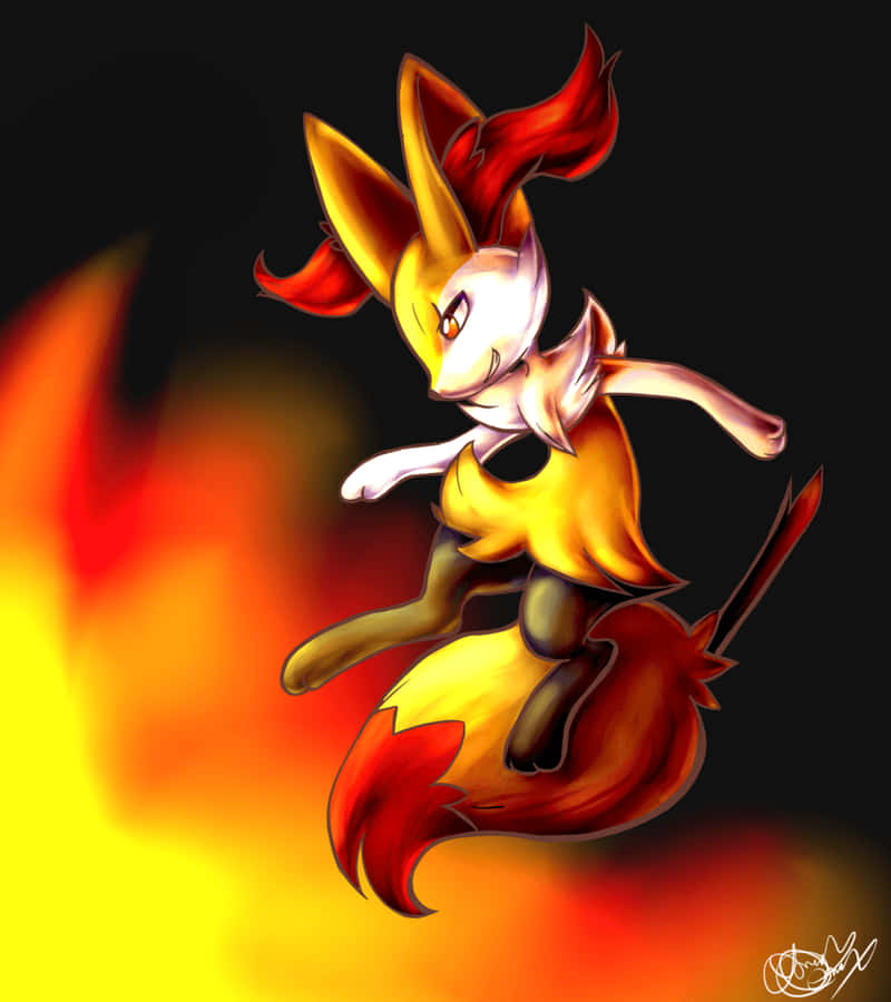 Fiery Braixen Artwork Wallpaper