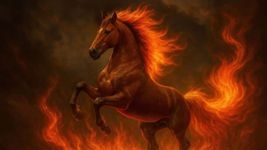 Fiery Horse Year Symbol Wallpaper