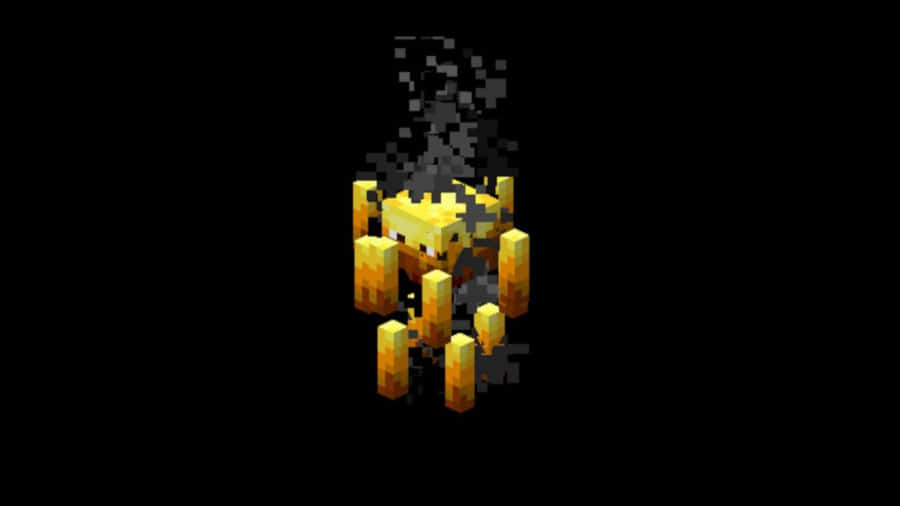 Fiery Minecraft Blaze In The Nether Wallpaper