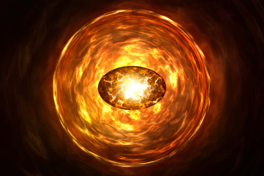 Fiery Orb Energy Core Wallpaper