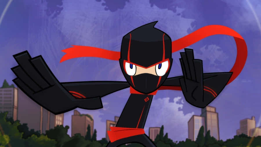 Fighting Pose Of Randy Cunningham 9th Grade Ninja Wallpaper