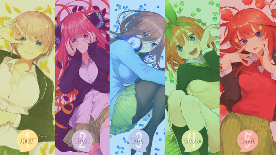 Filtered Photos Of The Quintessential Quintuplets Wallpaper
