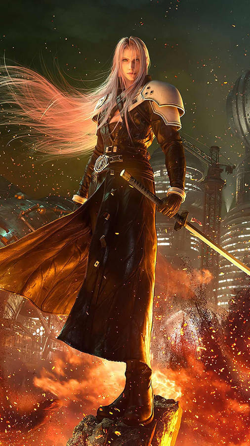 Final Fantasy 7 Sephiroth Fire Wallpaper